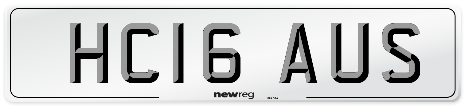 HC16 AUS Number Plate from New Reg